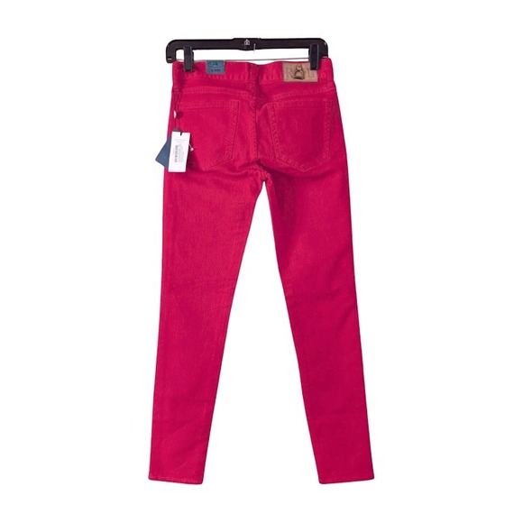 NWT Ralph Lauren RL Skinny Jeans Women Red W26 Cotton Blend Mid Rise - Picture 11 of 15